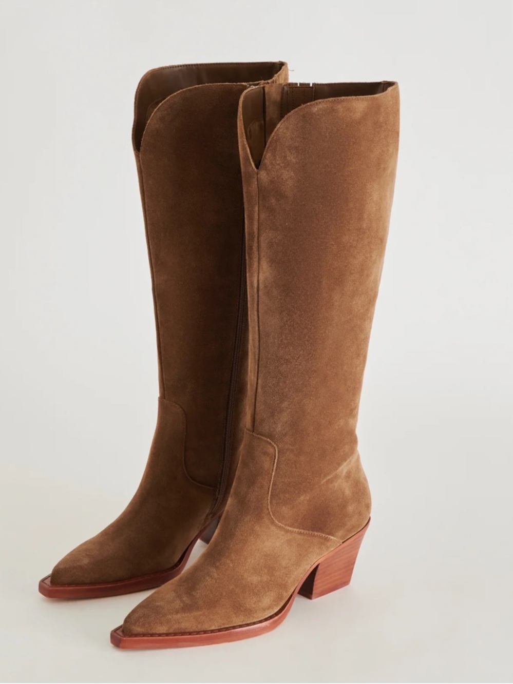 Dolce Vita Raj Brown Suede Knee-High Boots